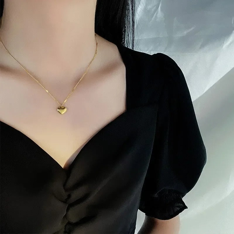Trendy Korean Heart Necklace