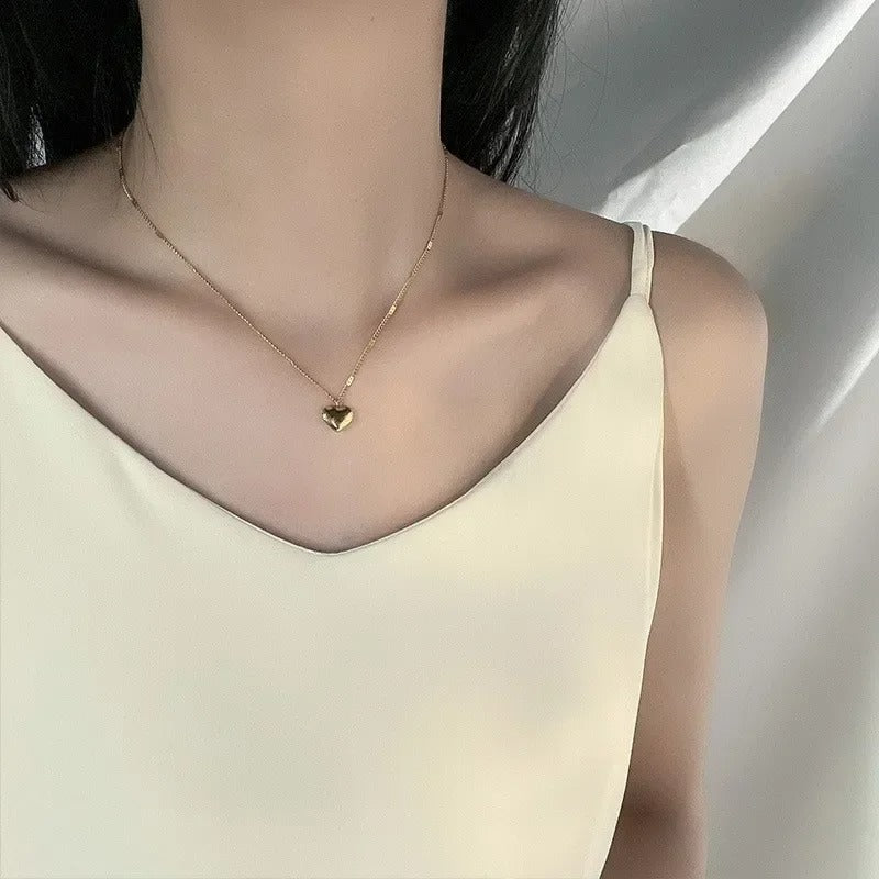 Trendy Korean Heart Necklace