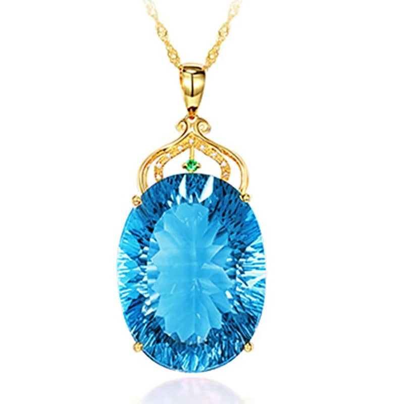 - Luxury Queen Pendant Necklace – Swiss Carat Water Drop Design  Perfect Gift for Her