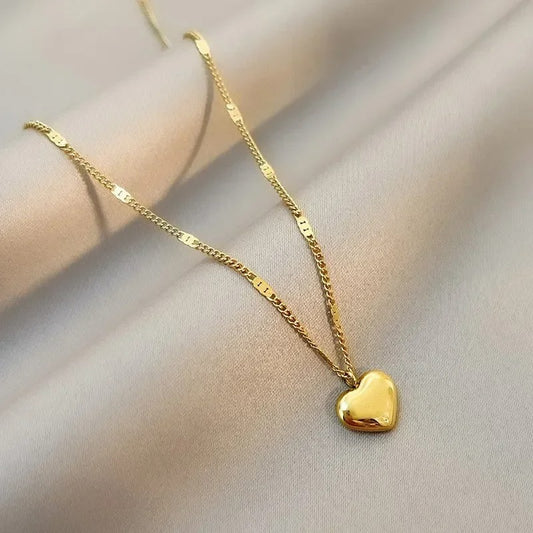 Trendy Korean Heart Necklace